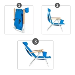 FURNIinspire Outdoor Portable Chair Adjustable Headrest For Comfortable Outdoor Relaxation, Blue, 30"*23"*25" -Home Haven Furniture Store GUEST 3ce9e0a8 2972 4869 9299 be5b1488657a