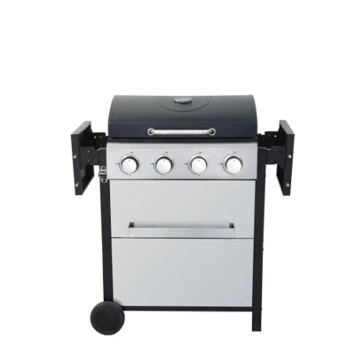 FURNIinspire Outdoor Grills, Griddles And Smokers Professional 4 Burner Gas Grill, Stainless Steel BBQ With Pizza Oven, Black, 25.6"*17.7"*14.6" 5 FURNIinspire Outdoor Grills, Griddles And Smokers Professional 4 Burner Gas Grill, Stainless Steel BBQ With Pizza Oven, Black, 25.6"*17.7"*14.6" - Image 3