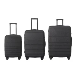 FURNIinspire Bag And Luggage Sets 3 Piece Travel Hard Shell Luggage, Lightweight Rolling Suitcases With Wheels, Black , 20.87"*11.61"*30.31" 11 FURNIinspire Bag And Luggage Sets 3 Piece Travel Hard Shell Luggage, Lightweight Rolling Suitcases With Wheels, Black , 20.87"*11.61"*30.31" -Home Haven Furniture Store GUEST 3e4f9f87 e445 4847 b1ed f0687fecfa83