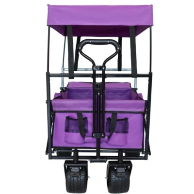 FURNIinspire Outdoor Serving Carts Collapsible Folding Wagon 300L Collapsible Wagon With Tailgate All-Terrain Wheels, Purple, 45.28"*22.83"*38.78" 3 FURNIinspire Outdoor Serving Carts Collapsible Folding Wagon 300L Collapsible Wagon With Tailgate All-Terrain Wheels, Purple, 45.28"*22.83"*38.78"