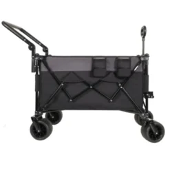 FURNIinspire Outdoor Serving Carts Multi Functional Push Pull Folding Wagon Cart With Rotating Handle All-Terrain Wheele, Black, 48.43"*22.83"*43.7" -Home Haven Furniture Store GUEST 41db8f35 29d2 47c7 a113 94b3d9d82269