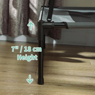 FURNIinspire Pet Beds Elevated Portable Dog Cot Pet Bed With UV Protection Canopy Shade, 24 Inch, Gray, 24.00"*18.00"*24.50" 5 FURNIinspire Pet Beds Elevated Portable Dog Cot Pet Bed With UV Protection Canopy Shade, 24 Inch, Gray, 24.00"*18.00"*24.50" - Image 3