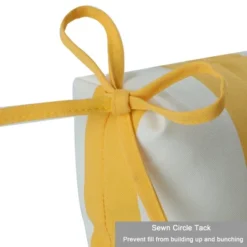 FURNIinspire Outdoor Seat Cushions 2 Pcs Set High Back Patio Chair Cushions, Yellow And White Stripes Seat Cushion, Multicolored, 44"*22"*4" -Home Haven Furniture Store GUEST 44e2eacb afe2 4c72 8e48 bfc61952a46a