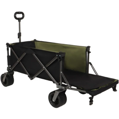 FURNIinspire Outdoor Serving Carts Collapsible Folding Wagon 400L Extra Collapsible Wagon With Tailgate Beach Wagon Cart, Black, 49.02"*22.05"*35.04" 7 FURNIinspire Outdoor Serving Carts Collapsible Folding Wagon 400L Extra Collapsible Wagon With Tailgate Beach Wagon Cart, Black, 49.02"*22.05"*35.04" - Image 5