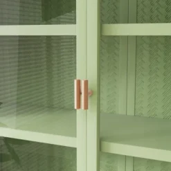 FURNIinspire Kitchen And Dining Cabinets Elegant Modern 2 Door Wall Cabinet Pantry Cabinets With 3 Shelves For Dining Room, Green, 9.06"*27.56"*23.62" -Home Haven Furniture Store GUEST 457fc042 83f6 419d a2ae eaac35acf019