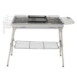 FURNIinspire Outdoor Grills, Griddles And Smokers Stainless Steel BBQ Grill Cooking Accessories For Camping, Picnics, Use, Silver, 28.7"*12.99"*7.3" -Home Haven Furniture Store GUEST 45dae4a3 bd95 4cff b994 cea35f9e4f54