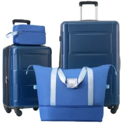 FURNIinspire Bag And Luggage Sets 2 Piece Luggage Set With Bags Spinner Wheels Abs Lightweight Suitcase With TSA Lock, Blue, 18"*12"*28" 11 FURNIinspire Bag And Luggage Sets 2 Piece Luggage Set With Bags Spinner Wheels Abs Lightweight Suitcase With TSA Lock, Blue, 18"*12"*28" -Home Haven Furniture Store GUEST 48e8db59 b793 4d8f b00e b7009610aece