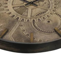FURNIinspire Wall Clocks 20inch Living Room Vintage Gear Clock Timepiece Decorative Hanging Clock Indoor Home Decor, Brown, 20"*20"*1.75" -Home Haven Furniture Store GUEST 4adfe3b6 4b89 49a0 9f70 11901468c79e