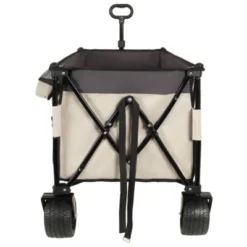 FURNIinspire Outdoor Serving Carts Heavy Duty Foldable Utility Wagon 480lbs Capacity Patented Ultra-Stable Frame, Khaki, 50.39"*25.98"*44.88" -Home Haven Furniture Store GUEST 4bde1902 baf7 43b7 a95f 3b93fb40e176
