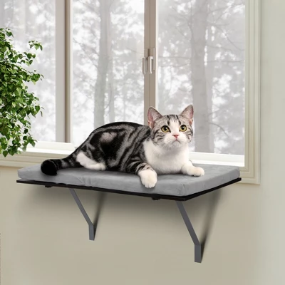 FURNIinspire Pet Tower Cat Perch Window Mounted Shelf Bed With Velvet Cushion For Rest, Multicolored, 24.4"*11.8"*10.4" 7 FURNIinspire Pet Tower Cat Perch Window Mounted Shelf Bed With Velvet Cushion For Rest, Multicolored, 24.4"*11.8"*10.4" - Image 5