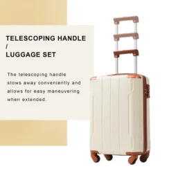 FURNIinspire Luggage 20 Inch Carry On Luggage, Lightweight Durable Suitcase With Wheels For Travel Business, White, 8.3"*13.6"*21.5" 9 FURNIinspire Luggage 20 Inch Carry On Luggage, Lightweight Durable Suitcase With Wheels For Travel Business, White, 8.3"*13.6"*21.5" -Home Haven Furniture Store GUEST 4d701f94 4998 4647 8916 d35f470de2a5
