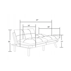 FURNIinspire Convertible Folding Modern Sofa Bed, Black, 67"*16"*32" -Home Haven Furniture Store GUEST 4fca6e7f 9b99 4f00 adf0 9aa39a4e1549