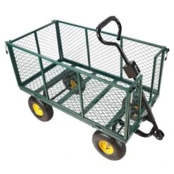FURNIinspire Wheelbarrows And Lawn Carts Flower Cart Garden Flower Cart, Multi Function Wagon Cart With Handle, Green, 44“*20"*41" -Home Haven Furniture Store GUEST 50b33846 e493 49a7 84b3 7a63e600b25f