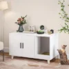 FURNIinspire Pet Crates And Houses, Multi-Functional Cat Cabinet, Comfortable Cat Space With Entrances, For Home, White, 33.5"*18.5"*19.9" -Home Haven Furniture Store GUEST 51167d16 d8f7 4c2b b3d1 2ebc37df8d3d