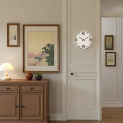 FURNIinspire Wall Clocks 20inch Round Roman Numeral Hanging Clock Modern Decorative Timepiece Bedroom Home Wall Decor, White, 20"*20"*1.75" -Home Haven Furniture Store GUEST 54971c80 c7b1 411a 80ed 6efe34050d77