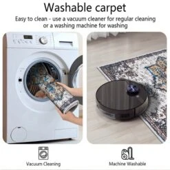 FURNIinspire Floor Mats 3 Piece Farmhouse Kitchen Rug Washable Area Rugs Non Skid Bohemian Mat For Hallway Entryway, Multicolored, 60"*20" -Home Haven Furniture Store GUEST 56b9b566 62f0 4784 817a e91e14e90d72