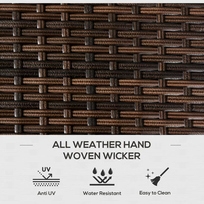 FURNIinspire Utility Storage Cabinet Outdoor Deck Box Shoe Storage PE Rattan Wicker Towel Rack With Liner Cushions, Brown, 39.80"*5.90"*25.00" 6 FURNIinspire Utility Storage Cabinet Outdoor Deck Box Shoe Storage PE Rattan Wicker Towel Rack With Liner Cushions, Brown, 39.80"*5.90"*25.00" - Image 4