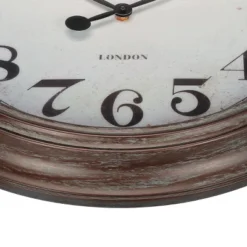 FURNIinspire Wall Clocks Living Room Round Hanging Clock Aged Timepiece Vintage Wall Decor For Bedroom, Office, Brown, 20"*20"*2" -Home Haven Furniture Store GUEST 57480996 2fac 4754 9099 3463d1a9dba7