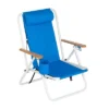 FURNIinspire Outdoor Portable Chair Adjustable Headrest For Comfortable Outdoor Relaxation, Blue, 30"*23"*25"