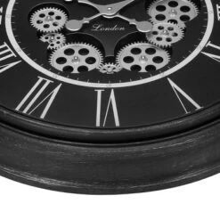 FURNIinspire Wall Clocks 24inch Living Room Wall Clock Decorative Hanging Clock Timepiece Vintage Wall Decor For Bedroom, Black, 22.75"*22.75"*3" -Home Haven Furniture Store GUEST 59ba2e67 8fc9 4a95 9e99 7adef34fca58