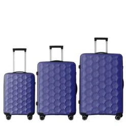 FURNIinspire Bag And Luggage Sets 3 Piece Travel Luggage With Rolling Wheels, Lightweight Hard Shell Suitcase Set, Blue, 20.08"*11.81"*30.12" -Home Haven Furniture Store GUEST 5a6ef07f 9541 4681 b6f5 7009df129db6