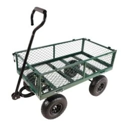 FURNIinspire Wheelbarrows And Lawn Carts Double Fence Utility  Cart Wagon Cart Garden Cart, Ideal For Outdoor Activities, Green, 41“*20"*39" -Home Haven Furniture Store GUEST 5ab0df21 fc3f 40e5 afc7 7eda68603b0d