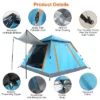 FURNIinspire Camping Tents Pop-Up Waterproof Camping Tent, Family Camping Tent With 2 Mosquito Nets Windows, Blue, 84.65"*84.65"*53.54" -Home Haven Furniture Store GUEST 5c179019 9460 4381 b45b 645e52f1e86c