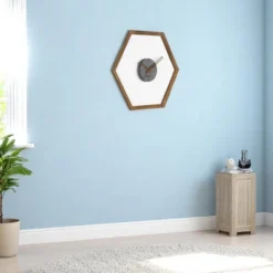 FURNIinspire Decorative Wall Clocks Indoor Silent Wooden Frame Living Room Wall Clock Timepiece For Bed Room, Home Decor, Yellow, 30"*30"*2.25" -Home Haven Furniture Store GUEST 5c5e9267 ad42 4cf5 860e 82e75276c518