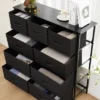 FURNIinspire Dressers 9 Drawer Fabric Tall Dresser Tower Closet Storage Chest Of Drawers For Bedroom Nursery, Black, 11.8"*39.37"*39.37" -Home Haven Furniture Store GUEST 5ddcdccb 8711 47b0 8ba4 59fc3b0b5a28
