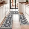 FURNIinspire Floor Mats 3 Piece Farmhouse Kitchen Rug Washable Area Rugs Non Skid Bohemian Mat For Hallway Entryway, Grey, 60"*20" -Home Haven Furniture Store GUEST 5e5f59e5 9543 40fe b8d7 ecf9ddbd9793