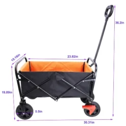 FURNIinspire Wheelbarrows And Lawn Carts Folding Wagon Garden Cart, Lawn Cart With Solid Wheels And Handle, Black And Orange, 30“*15"*36" 8 FURNIinspire Wheelbarrows And Lawn Carts Folding Wagon Garden Cart, Lawn Cart With Solid Wheels And Handle, Black And Orange, 30“*15"*36" -Home Haven Furniture Store GUEST 611c1a1b b50c 4ac9 9864 321b81d51ebc