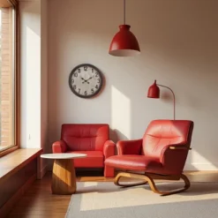 FURNIinspire Wall Clocks Round Decorative Wall Clock Living Room Hanging Clock Modern Timepiece Home Wall Decor, Brown, 20"*20"*2" -Home Haven Furniture Store GUEST 6138dad8 0f8b 439b b734 13964b7ab0ce