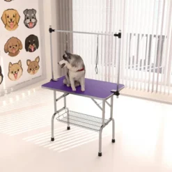 FURNIinspire Pet Grooming Tools Foldable Pet Grooming Table For Pet Large Dogs And Cats With Adjustable, Bathing Station, Purple, 38"*23.6"*65.5" -Home Haven Furniture Store GUEST 618bd25e 6da1 4a1c bcf7 b8be74e03702