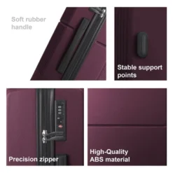 FURNIinspire Bag And Luggage Sets 3 Piece Rolling Luggage, Travel Hard Suitcase With Wheels, Stylish Suitcase Set, Purple, 21.06"*11.81"*30.31" -Home Haven Furniture Store GUEST 618f22ab 43ca 42d7 82d9 6f314d6dc9ec