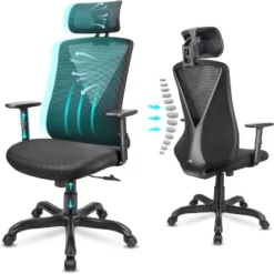 FURNIinspire Task And Office Chairs,  Office Chair With Adjustable Headrest And Armrest, Gaming, Black, 25.5"*31"*23.5" -Home Haven Furniture Store GUEST 62253c03 e92c 4d2b a630 c3cfb8c56670