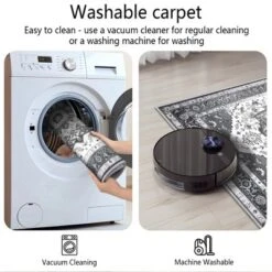 FURNIinspire Floor Mats 3 Piece Washable Kitchen Rug Farmhouse Area Rugs Non Skid Bohemian Mat For Entryway, Home Decor, Blue, 60"*20" 8 FURNIinspire Floor Mats 3 Piece Washable Kitchen Rug Farmhouse Area Rugs Non Skid Bohemian Mat For Entryway, Home Decor, Blue, 60"*20" -Home Haven Furniture Store GUEST 6281c0cc 70d9 43bd ab76 d582e1339347