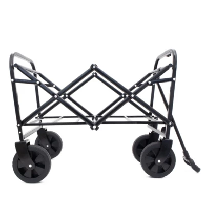 FURNIinspire Outdoor Serving Carts Minimeetall Extention Collapsible Foldable Wagon Cart For Camping Shopping 225lbs, Green, 25.98"*17.32"*37.4" 6 FURNIinspire Outdoor Serving Carts Minimeetall Extention Collapsible Foldable Wagon Cart For Camping Shopping 225lbs, Green, 25.98"*17.32"*37.4" - Image 4