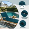FURNIinspire Outdoor Seat Cushions 2 PCS Outdoor Chaise Lounge Chair Cushion Replacement For Patio Garden, Backyard, Lake Blue, 75"*24"*2.7" -Home Haven Furniture Store GUEST 650f03f7 06df 4f67 a86b 75ec50c6f439