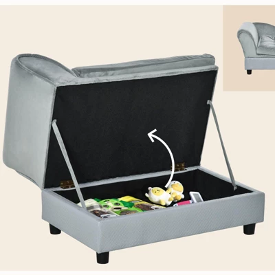 FURNIinspire Dog Bed With Hidden Storage,Arched Arm,Cushy Dog Bed For Puppies And Little Breeds,30"*17.75"*16.25" 4 FURNIinspire Dog Bed With Hidden Storage,Arched Arm,Cushy Dog Bed For Puppies And Little Breeds,30"*17.75"*16.25" - Image 2