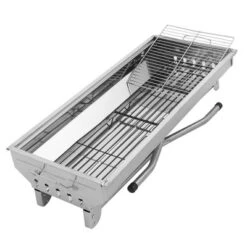 FURNIinspire Outdoor Grills, Griddles And Smokers Stainless Steel BBQ Grill Cooking Accessories For Camping, Picnics, Use, Silver, 28.7"*12.99"*7.3" -Home Haven Furniture Store GUEST 665d4792 35a7 400f 9855 a8ff92f3c64b