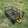 FURNIinspire Wheelbarrows And Lawn Carts Tools Cart Wagon Cart, Garden Cart Trucks With Solid Wheels And Yellow Handle, Black, 37“*19"*40" -Home Haven Furniture Store GUEST 6740137d 70c3 4088 887d d3f0090440b9