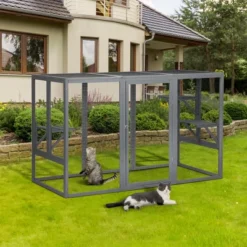 FURNIinspire Pet Crates And Houses, Cat Cage, Perfect Size For Small Cats, Gray, 72.1"*31.7"*44.6" -Home Haven Furniture Store GUEST 68e4a494 7746 4255 a7eb 36c1be6158d4
