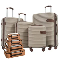 FURNIinspire Bag And Luggage Sets 4 Piece Luggage Set, Carry On Luggage Suitcase With 4 Packing Cubes, Travel Luggage, Beige, 16.69"*12.4"*29.72" 11 FURNIinspire Bag And Luggage Sets 4 Piece Luggage Set, Carry On Luggage Suitcase With 4 Packing Cubes, Travel Luggage, Beige, 16.69"*12.4"*29.72" -Home Haven Furniture Store GUEST 690f4ed5 714a 458f 8e44 60b318d628d6