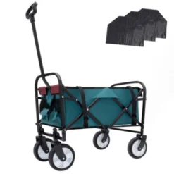 FURNIinspire Outdoor Serving Carts Minimeetall Multi-use Bag Foldable Heavy Duty Utility Cart Utility Wagon Grocery Cart, Cyan, 25.98"*17.32"*37.4" -Home Haven Furniture Store GUEST 691e3a77 9e17 4fa8 bce9 f2ee0522945f