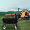 FURNIinspire Outdoor Serving Carts 225lbs Collapsible Foldable Wagon Cart Beach Wagon Utility Cart For Sports Gardeing, Black, 25.98"*17.32"*37.4" -Home Haven Furniture Store GUEST 695398d8 83b9 4494 9825 4f47ed0650bb