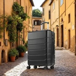 FURNIinspire Luggage 20 Inch Luggage Expandable Hardside Suitcase, Abs Durable Lightweight Travel Luggage With TSA Lock, Black , 9"*13"*21.5" -Home Haven Furniture Store GUEST 6a896034 cdc1 4c48 a5b2 42963cb9fe9b