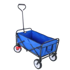 FURNIinspire Wheelbarrows And Lawn Carts Folding Wagon Cart, Collapsible Garden, Beach And Shopping Utility Cart With Handle, Blue, 41“*21"*46" -Home Haven Furniture Store GUEST 6a8a3654 6428 4355 ac23 7d5bb49928f7