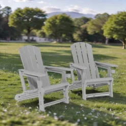 FURNIinspire Patio Accent Chairs Outdoor Folding 2PCS Chairs Adirondack Chair, Portable Chair With Handles For Backyard, Gray, 31.4"*29.6"*36.4" -Home Haven Furniture Store GUEST 6b412c6f dd37 4a46 87bd 486f2d954da0