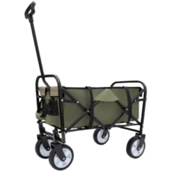 FURNIinspire Outdoor Serving Carts Fish 250L Collapsible Wagon Beach Wagon With Big Wheels For Camping, Sports, Green, 25.98"*17.32"*37.4" -Home Haven Furniture Store GUEST 6c675470 dbfc 46f2 a07a 5f2f2ad4e855