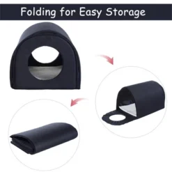 FURNIinspire Pet Crates And Houses Portable Heated Cat Bed Waterproof Pet House, Indoor Comfy Folding Cat House, Blue, 21.25"*15.74"*15" -Home Haven Furniture Store GUEST 6d8bd5bc 4ea2 4f13 93f7 413f8277369f